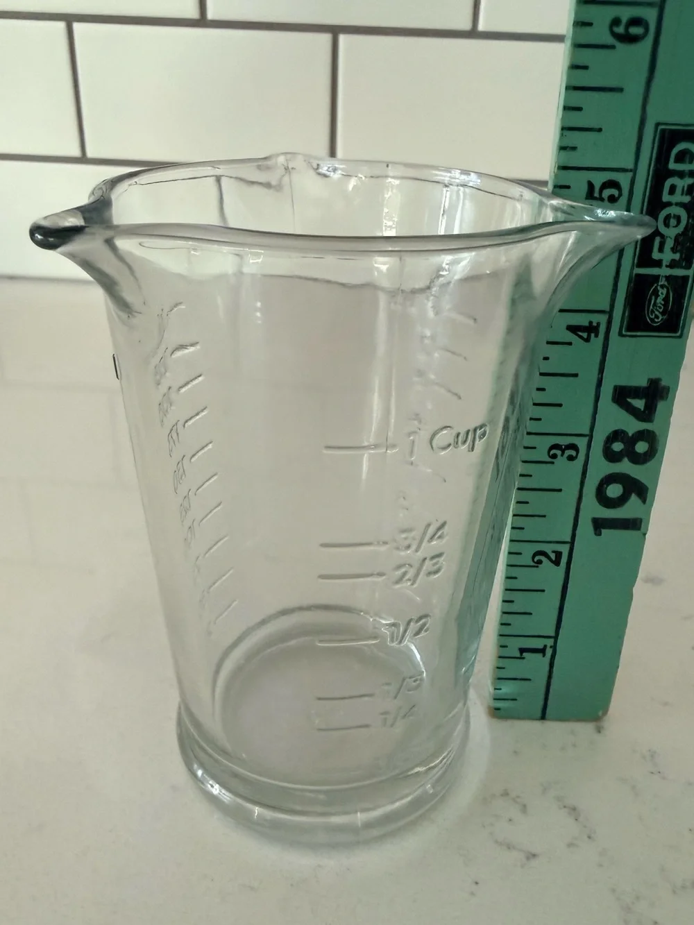 Anchor Hocking Vintage Three Tri-Pour Measuring Glass in Cups Oz and ml